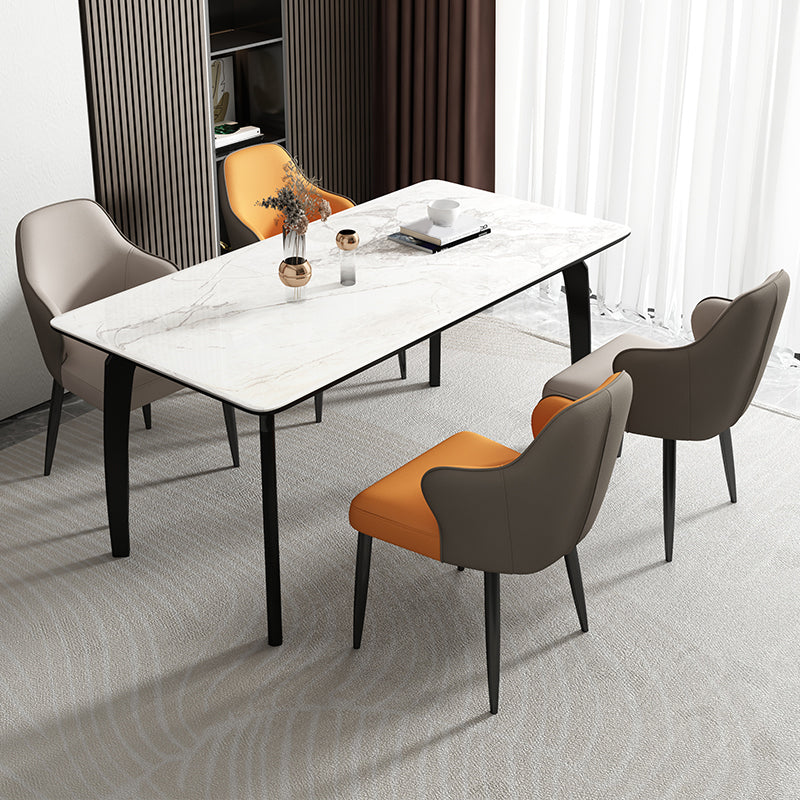 Modern Armrest Backrest Cushion Chair with Metal Legs for Hotel Clearhalo 'Dining Chairs' 'Dining Tables & Seating' 'dining_chair' 'furn' 'furn_dining_chair' 'Furniture' 'Kitchen & Dining Furniture' 7461849