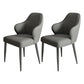 Modern Armrest Backrest Cushion Chair with Metal Legs for Hotel Grey 2 Piece Set Clearhalo 'Dining Chairs' 'Dining Tables & Seating' 'dining_chair' 'furn' 'furn_dining_chair' 'Furniture' 'Kitchen & Dining Furniture' 7461851