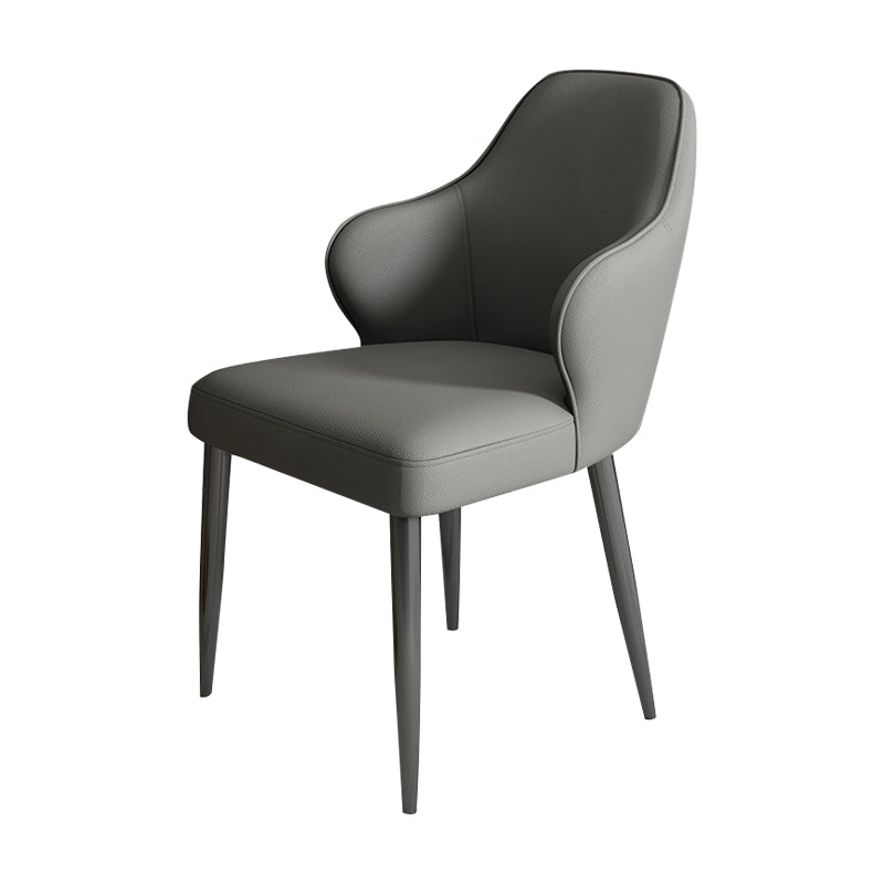 Modern Armrest Backrest Cushion Chair with Metal Legs for Hotel Clearhalo 'Dining Chairs' 'Dining Tables & Seating' 'dining_chair' 'furn' 'furn_dining_chair' 'Furniture' 'Kitchen & Dining Furniture' 7461857