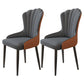 Modern Armrest Backrest Cushion Chair with Metal Legs for Hotel Dark Gray 2 Piece Set Clearhalo 'Dining Chairs' 'Dining Tables & Seating' 'dining_chair' 'furn' 'furn_dining_chair' 'Furniture' 'Kitchen & Dining Furniture' 7461862