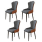 Modern Armrest Backrest Cushion Chair with Metal Legs for Hotel Dark Gray 4 Piece Set Clearhalo 'Dining Chairs' 'Dining Tables & Seating' 'dining_chair' 'furn' 'furn_dining_chair' 'Furniture' 'Kitchen & Dining Furniture' 7461863