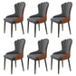 Modern Armrest Backrest Cushion Chair with Metal Legs for Hotel Dark Gray 6 Piece Set Clearhalo 'Dining Chairs' 'Dining Tables & Seating' 'dining_chair' 'furn' 'furn_dining_chair' 'Furniture' 'Kitchen & Dining Furniture' 7461865