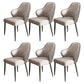 Modern Armrest Backrest Cushion Chair with Metal Legs for Hotel Light Gray 6 Piece Set Clearhalo 'Dining Chairs' 'Dining Tables & Seating' 'dining_chair' 'furn' 'furn_dining_chair' 'Furniture' 'Kitchen & Dining Furniture' 7461871
