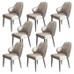 Modern Armrest Backrest Cushion Chair with Metal Legs for Hotel Light Gray 8 Piece Set Clearhalo 'Dining Chairs' 'Dining Tables & Seating' 'dining_chair' 'furn' 'furn_dining_chair' 'Furniture' 'Kitchen & Dining Furniture' 7461872
