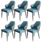 Modern Armrest Backrest Cushion Chair with Metal Legs for Hotel Blue 6 Piece Set Clearhalo 'Dining Chairs' 'Dining Tables & Seating' 'dining_chair' 'furn' 'furn_dining_chair' 'Furniture' 'Kitchen & Dining Furniture' 7461886