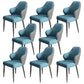 Modern Armrest Backrest Cushion Chair with Metal Legs for Hotel Blue 8 Piece Set Clearhalo 'Dining Chairs' 'Dining Tables & Seating' 'dining_chair' 'furn' 'furn_dining_chair' 'Furniture' 'Kitchen & Dining Furniture' 7461887