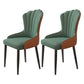 Modern Armrest Backrest Cushion Chair with Metal Legs for Hotel Green 2 Piece Set Clearhalo 'Dining Chairs' 'Dining Tables & Seating' 'dining_chair' 'furn' 'furn_dining_chair' 'Furniture' 'Kitchen & Dining Furniture' 7461889