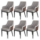 Modern Armrest Backrest Cushion Chair with Metal Legs for Hotel Smoke Gray 6 Piece Set Clearhalo 'Dining Chairs' 'Dining Tables & Seating' 'dining_chair' 'furn' 'furn_dining_chair' 'Furniture' 'Kitchen & Dining Furniture' 7461901