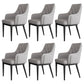 Modern Armrest Backrest Cushion Chair with Metal Legs for Hotel White-Gray 6 Piece Set Clearhalo 'Dining Chairs' 'Dining Tables & Seating' 'dining_chair' 'furn' 'furn_dining_chair' 'Furniture' 'Kitchen & Dining Furniture' 7461911