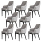 Modern Armrest Backrest Cushion Chair with Metal Legs for Hotel White-Gray 8 Piece Set Clearhalo 'Dining Chairs' 'Dining Tables & Seating' 'dining_chair' 'furn' 'furn_dining_chair' 'Furniture' 'Kitchen & Dining Furniture' 7461912