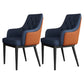Modern Armrest Backrest Cushion Chair with Metal Legs for Hotel Dark Blue 2 Piece Set Clearhalo 'Dining Chairs' 'Dining Tables & Seating' 'dining_chair' 'furn' 'furn_dining_chair' 'Furniture' 'Kitchen & Dining Furniture' 7461914