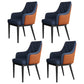 Modern Armrest Backrest Cushion Chair with Metal Legs for Hotel Dark Blue 4 Piece Set Clearhalo 'Dining Chairs' 'Dining Tables & Seating' 'dining_chair' 'furn' 'furn_dining_chair' 'Furniture' 'Kitchen & Dining Furniture' 7461915