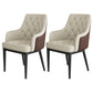 Modern Armrest Backrest Cushion Chair with Metal Legs for Hotel Off-White 2 Piece Set Clearhalo 'Dining Chairs' 'Dining Tables & Seating' 'dining_chair' 'furn' 'furn_dining_chair' 'Furniture' 'Kitchen & Dining Furniture' 7461924