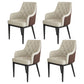 Modern Armrest Backrest Cushion Chair with Metal Legs for Hotel Off-White 4 Piece Set Clearhalo 'Dining Chairs' 'Dining Tables & Seating' 'dining_chair' 'furn' 'furn_dining_chair' 'Furniture' 'Kitchen & Dining Furniture' 7461925