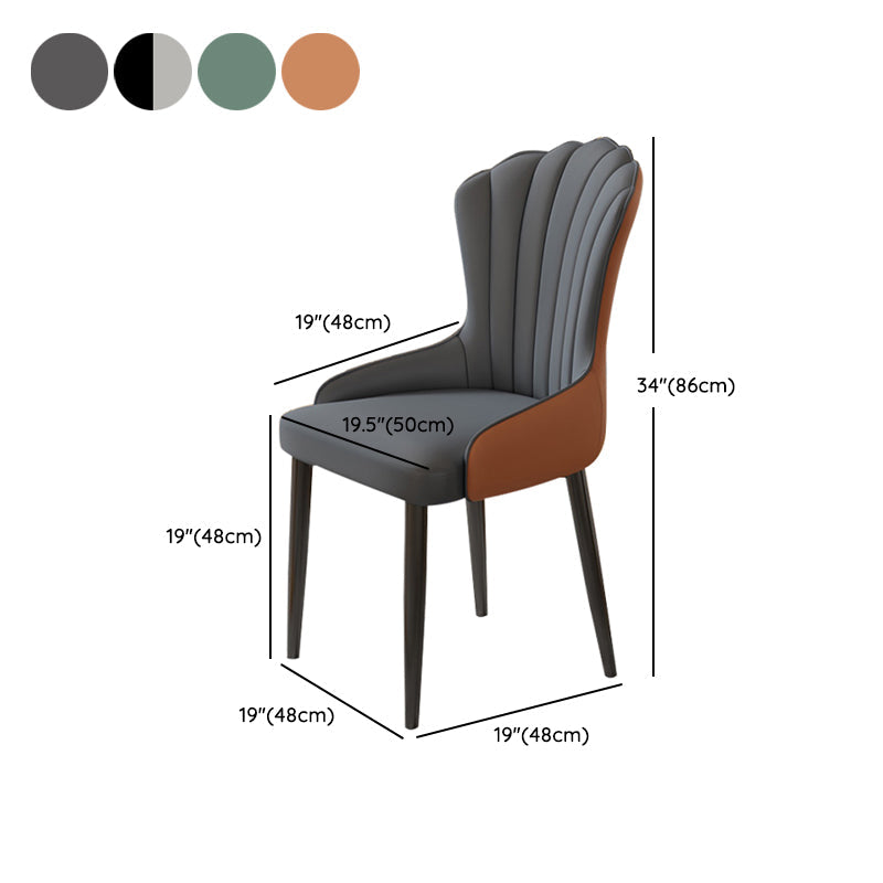 Modern Armrest Backrest Cushion Chair with Metal Legs for Hotel Clearhalo 'Dining Chairs' 'Dining Tables & Seating' 'dining_chair' 'furn' 'furn_dining_chair' 'Furniture' 'Kitchen & Dining Furniture' 7461930