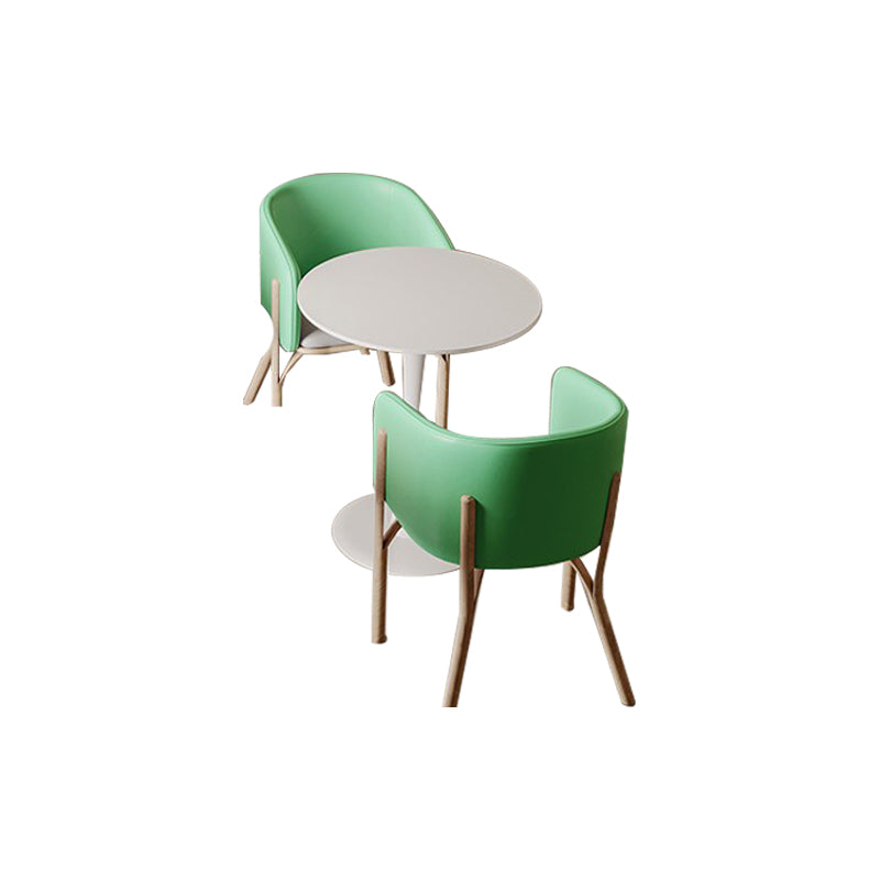 キッチン用のモダンな丸いダイニングテーブルセット1/3ピースダイニングセット