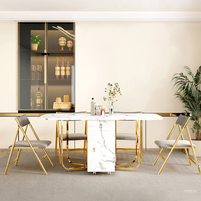 Set di tavoli da pranzo estendibile set da pranzo da 3/7 pezzi per la cucina