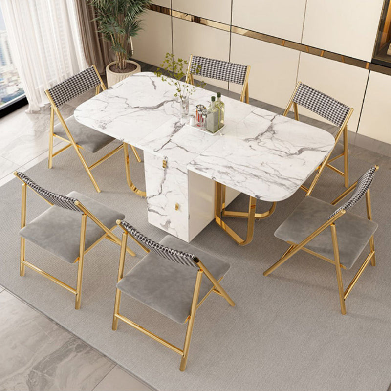 Set di tavoli da pranzo estendibile set da pranzo da 3/7 pezzi per la cucina