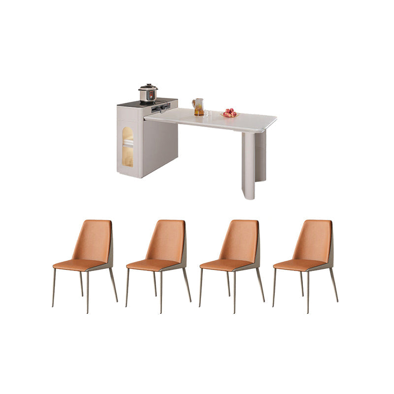 Sintered Stein Esstisch Set 5 Stück Essset für Küche