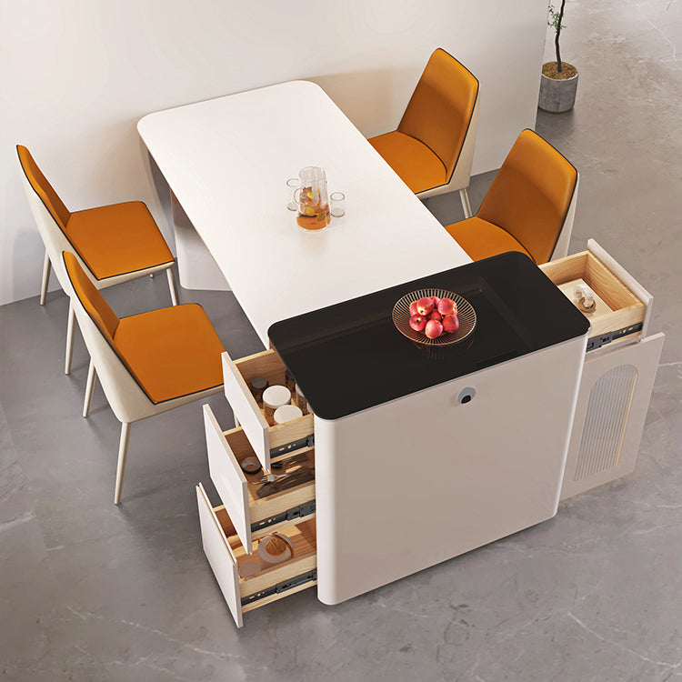 Sintered Stein Esstisch Set 5 Stück Essset für Küche