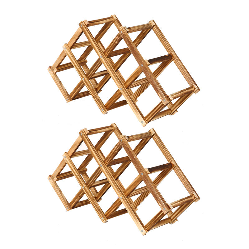 Aanrecht fleshouder massief houten wijnrek voor woonkamer