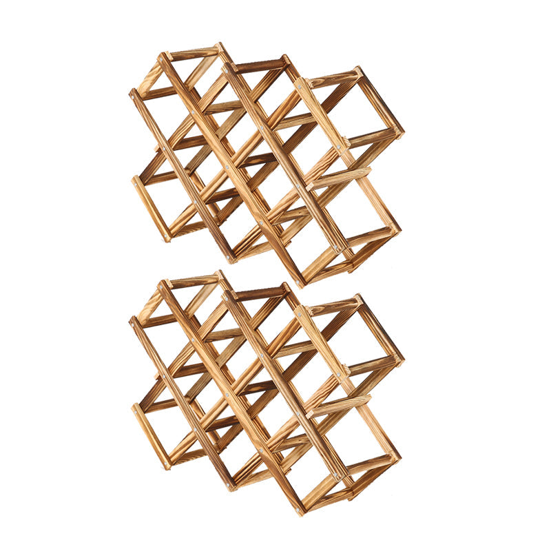 Aanrecht fleshouder massief houten wijnrek voor woonkamer