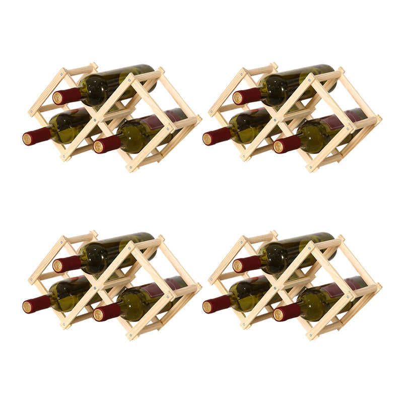 Aanrecht fleshouder massief houten wijnrek voor woonkamer