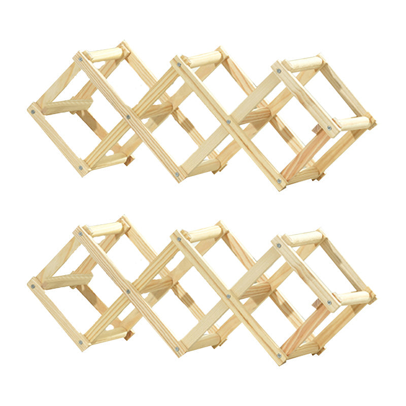 Aanrecht fleshouder massief houten wijnrek voor woonkamer