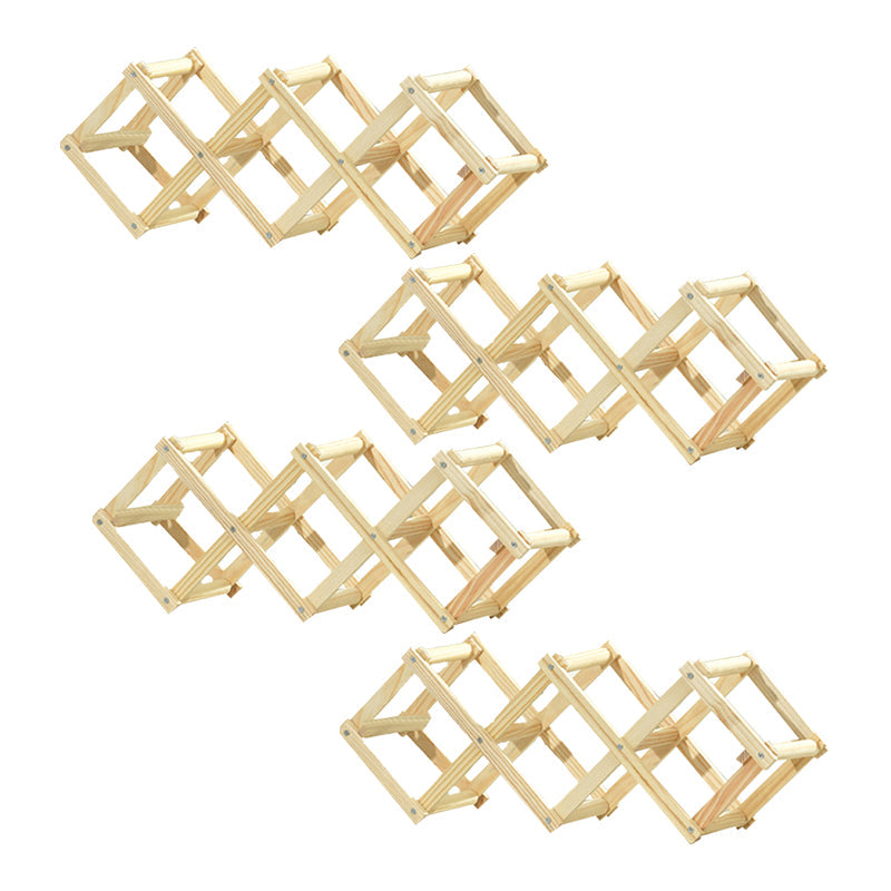 Countertop Bottle Holder Solid Wood Wine Bottle Rack for Living Room