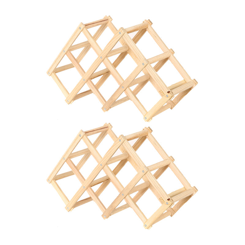 Aanrecht fleshouder massief houten wijnrek voor woonkamer