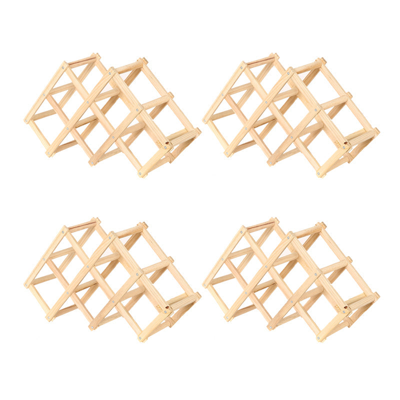 Aanrecht fleshouder massief houten wijnrek voor woonkamer