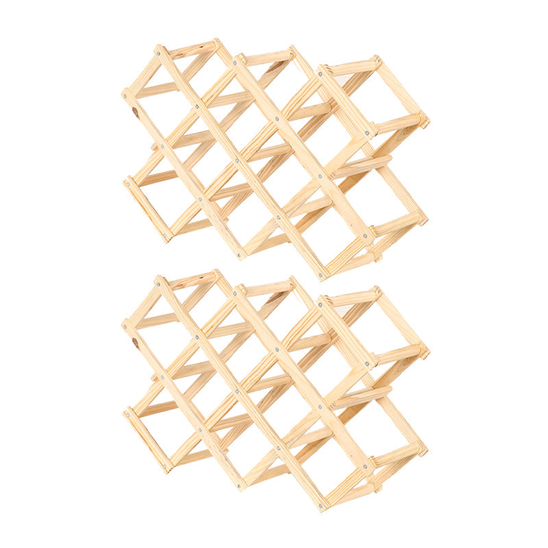 Aanrecht fleshouder massief houten wijnrek voor woonkamer