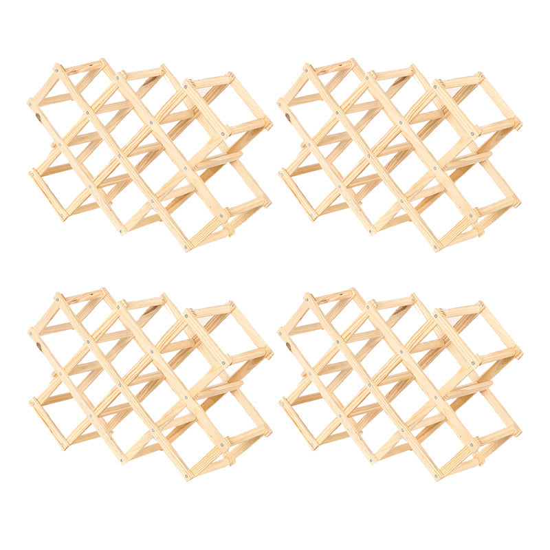 Aanrecht fleshouder massief houten wijnrek voor woonkamer