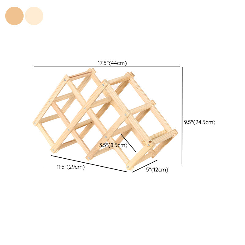 Aanrecht fleshouder massief houten wijnrek voor woonkamer