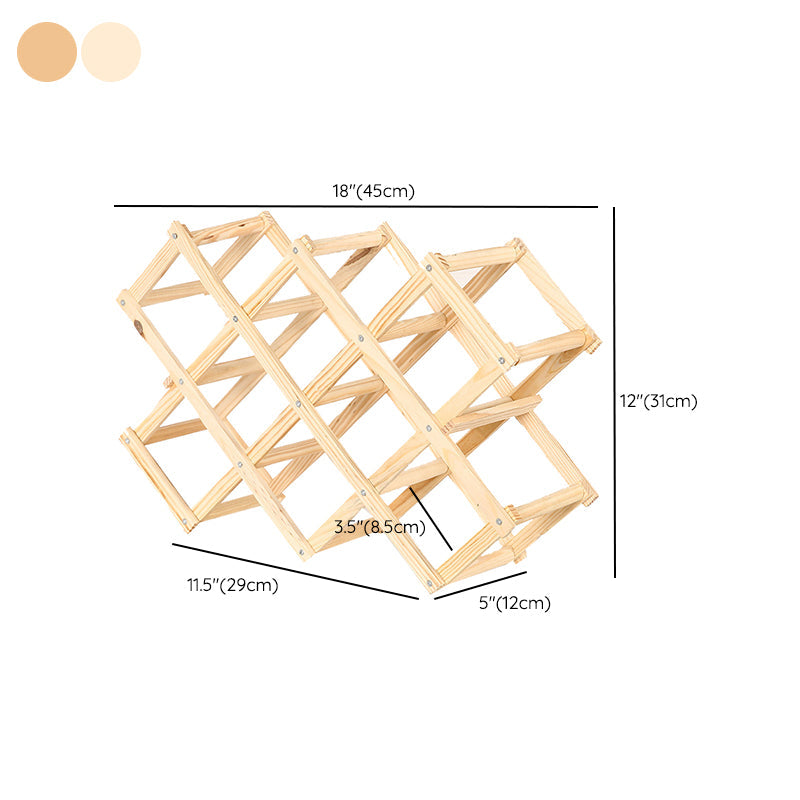 Aanrecht fleshouder massief houten wijnrek voor woonkamer