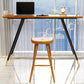 Juego de mesa de bar rectangular Glam, juego de mesa de bar de madera marrón de 1/2 piezas