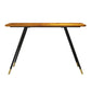 Juego de mesa de bar rectangular Glam, juego de mesa de bar de madera marrón de 1/2 piezas