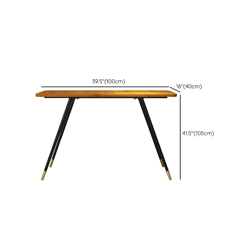 Juego de mesa de bar rectangular Glam, juego de mesa de bar de madera marrón de 1/2 piezas