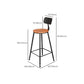 Juego de mesa de bar rectangular Glam, juego de mesa de bar de madera marrón de 1/2 piezas