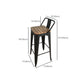 Juego de mesa de bar rectangular Glam, juego de mesa de bar de madera marrón de 1/2 piezas
