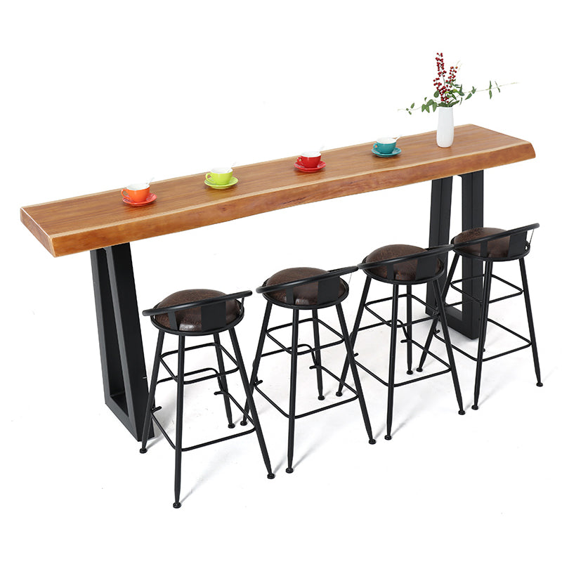 Ensemble de salle à manger de Pub de Style industriel, ensemble de Pub rectangulaire en bois massif, 1/2/5 pièces pour la maison