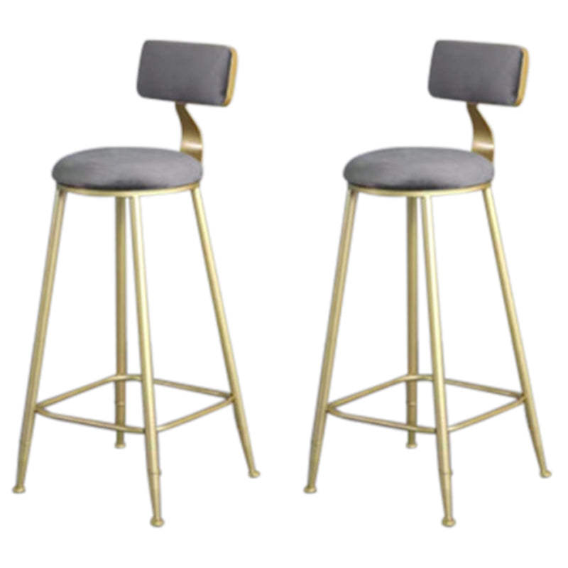 Glam Style Bar Table Set 2/3 Pcs Gold Frame Bar Table Set for Living Room Chair(s) None Light Gray Clearhalo 'Bar Furniture' 'furn' 'furn_home_bar_bar_sets' 'Furniture' 'Home Bars & Bar Sets' 'home_bar_bar_sets' 'Kitchen & Dining Furniture' 7462250