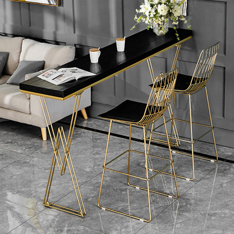 Set da pranzo da pub in legno massello stile glam Set da pub rettangolare da 1/2/3/4 pezzi per la casa