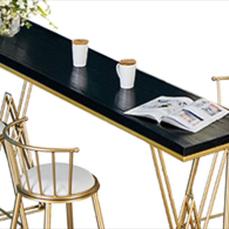 Set da pranzo da pub in legno massello stile glam Set da pub rettangolare da 1/2/3/4 pezzi per la casa