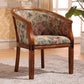 Indoor Dining Arm Chair Solid Wood Frame Dining Chair in Brown