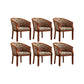 Indoor Dining Arm Chair Solid Wood Frame Dining Chair in Brown