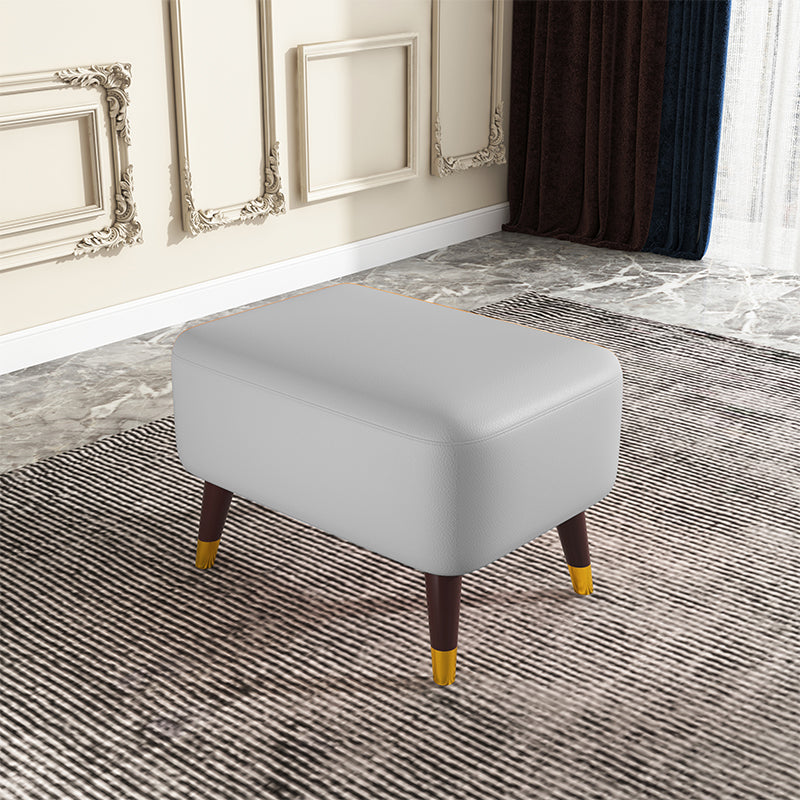 Poot-tabliers rectangle Véritable tabouret de pied en cuir, 14,82 pouces de hauteur