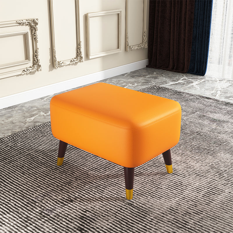 Poot-tabliers rectangle Véritable tabouret de pied en cuir, 14,82 pouces de hauteur