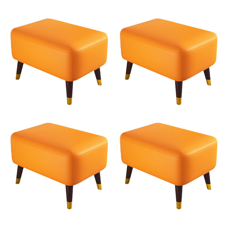 Poot-tabliers rectangle Véritable tabouret de pied en cuir, 14,82 pouces de hauteur