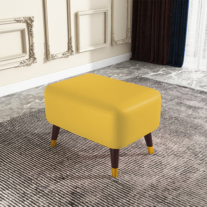 Poot-tabliers rectangle Véritable tabouret de pied en cuir, 14,82 pouces de hauteur